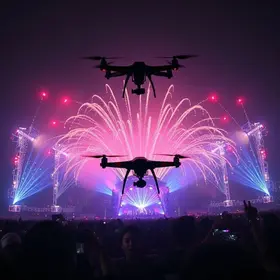 Alok espetáculo drones