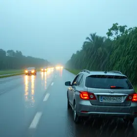 motorista ilhado