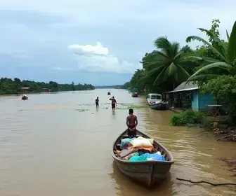 cheia do Rio Itapetininga